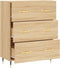 vidaXL - Dressoir - 69,5x34x90 - cm - bewerkt - hout - sonoma - eikenkleurig
