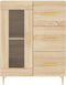 vidaXL - Dressoir - 69,5x34x90 - cm - bewerkt - hout - sonoma - eikenkleurig