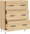 vidaXL - Dressoir - 69,5x34x90 - cm - bewerkt - hout - sonoma - eikenkleurig