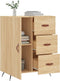vidaXL - Dressoir - 69,5x34x90 - cm - bewerkt - hout - sonoma - eikenkleurig