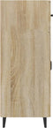 vidaXL - Dressoir - 69,5x34x90 - cm - bewerkt - hout - sonoma - eikenkleurig
