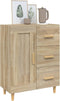 vidaXL - Dressoir - 69,5x34x90 - cm - bewerkt - hout - sonoma - eikenkleurig