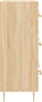 vidaXL - Dressoir - 69,5x34x90 - cm - bewerkt - hout - sonoma - eikenkleurig