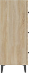 vidaXL - Dressoir - 69,5x34x90 - cm - bewerkt - hout - sonoma - eikenkleurig