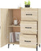 vidaXL - Dressoir - 69,5x34x90 - cm - bewerkt - hout - sonoma - eikenkleurig