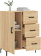 vidaXL - Dressoir - 69,5x34x90 - cm - bewerkt - hout - sonoma - eikenkleurig