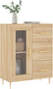 vidaXL - Dressoir - 69,5x34x90 - cm - bewerkt - hout - sonoma - eikenkleurig