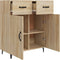 vidaXL - Dressoir - 69,5x34x90 - cm - bewerkt - hout - sonoma - eikenkleurig