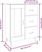 vidaXL - Dressoir - 69,5x34x90 - cm - bewerkt - hout - sonoma - eikenkleurig
