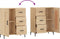 vidaXL - Dressoir - 69,5x34x90 - cm - bewerkt - hout - sonoma - eikenkleurig