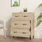 vidaXL - Dressoir - 69,5x34x90 - cm - bewerkt - hout - sonoma - eikenkleurig