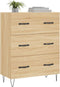 vidaXL - Dressoir - 69,5x34x90 - cm - bewerkt - hout - sonoma - eikenkleurig