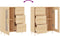 vidaXL - Dressoir - 69,5x34x90 - cm - bewerkt - hout - sonoma - eikenkleurig