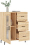 vidaXL - Dressoir - 69,5x34x90 - cm - bewerkt - hout - sonoma - eikenkleurig