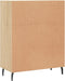 vidaXL - Dressoir - 69,5x34x90 - cm - bewerkt - hout - sonoma - eikenkleurig