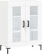vidaXL - Dressoir - 69,5x34x90 - cm - bewerkt - hout - wit