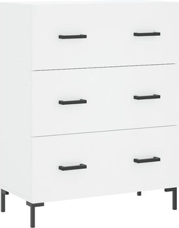 vidaXL - Dressoir - 69,5x34x90 - cm - bewerkt - hout - wit