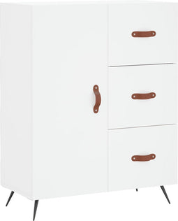 vidaXL - Dressoir - 69,5x34x90 - cm - bewerkt - hout - wit