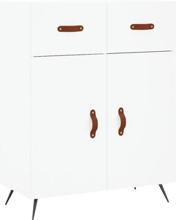 vidaXL - Dressoir - 69,5x34x90 - cm - bewerkt - hout - wit