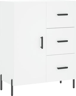 vidaXL - Dressoir - 69,5x34x90 - cm - bewerkt - hout - wit