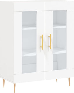 vidaXL - Dressoir - 69,5x34x90 - cm - bewerkt - hout - wit