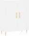 vidaXL - Dressoir - 69,5x34x90 - cm - bewerkt - hout - wit