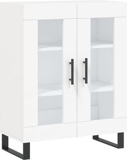 vidaXL - Dressoir - 69,5x34x90 - cm - bewerkt - hout - wit