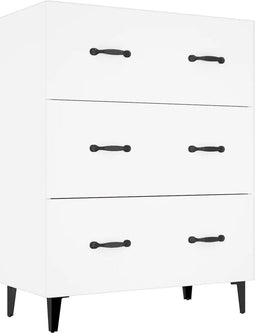 vidaXL - Dressoir - 69,5x34x90 - cm - bewerkt - hout - wit