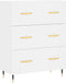 vidaXL - Dressoir - 69,5x34x90 - cm - bewerkt - hout - wit