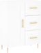 vidaXL - Dressoir - 69,5x34x90 - cm - bewerkt - hout - wit