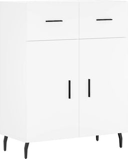 vidaXL - Dressoir - 69,5x34x90 - cm - bewerkt - hout - wit