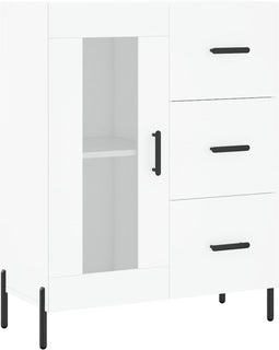 vidaXL - Dressoir - 69,5x34x90 - cm - bewerkt - hout - wit
