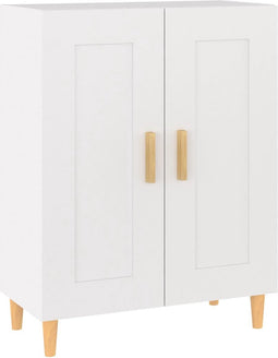 vidaXL - Dressoir - 69,5x34x90 - cm - bewerkt - hout - wit