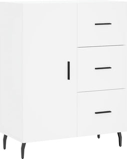 vidaXL - Dressoir - 69,5x34x90 - cm - bewerkt - hout - wit