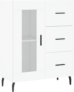 vidaXL - Dressoir - 69,5x34x90 - cm - bewerkt - hout - wit
