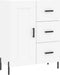 vidaXL - Dressoir - 69,5x34x90 - cm - bewerkt - hout - wit