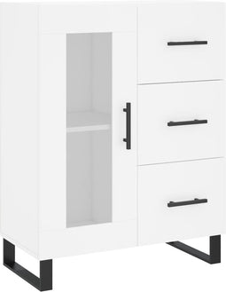 vidaXL - Dressoir - 69,5x34x90 - cm - bewerkt - hout - wit