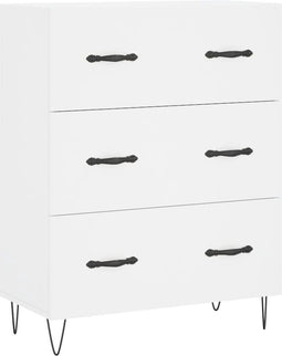 vidaXL - Dressoir - 69,5x34x90 - cm - bewerkt - hout - wit