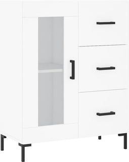 vidaXL - Dressoir - 69,5x34x90 - cm - bewerkt - hout - wit