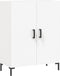 vidaXL - Dressoir - 69,5x34x90 - cm - bewerkt - hout - wit