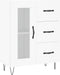 vidaXL - Dressoir - 69,5x34x90 - cm - bewerkt - hout - wit