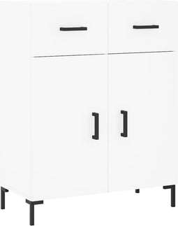 vidaXL - Dressoir - 69,5x34x90 - cm - bewerkt - hout - wit