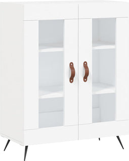 vidaXL - Dressoir - 69,5x34x90 - cm - bewerkt - hout - wit