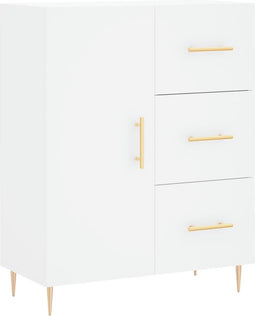 vidaXL - Dressoir - 69,5x34x90 - cm - bewerkt - hout - wit