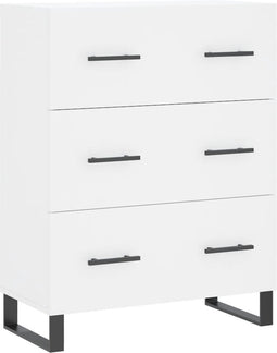 vidaXL - Dressoir - 69,5x34x90 - cm - bewerkt - hout - wit