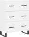 vidaXL - Dressoir - 69,5x34x90 - cm - bewerkt - hout - wit