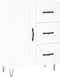 vidaXL - Dressoir - 69,5x34x90 - cm - bewerkt - hout - wit