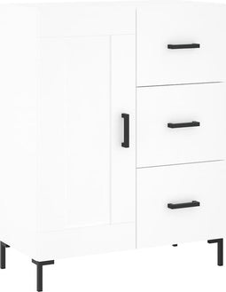 vidaXL - Dressoir - 69,5x34x90 - cm - bewerkt - hout - wit