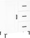 vidaXL - Dressoir - 69,5x34x90 - cm - bewerkt - hout - wit