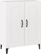vidaXL - Dressoir - 69,5x34x90 - cm - bewerkt - hout - wit